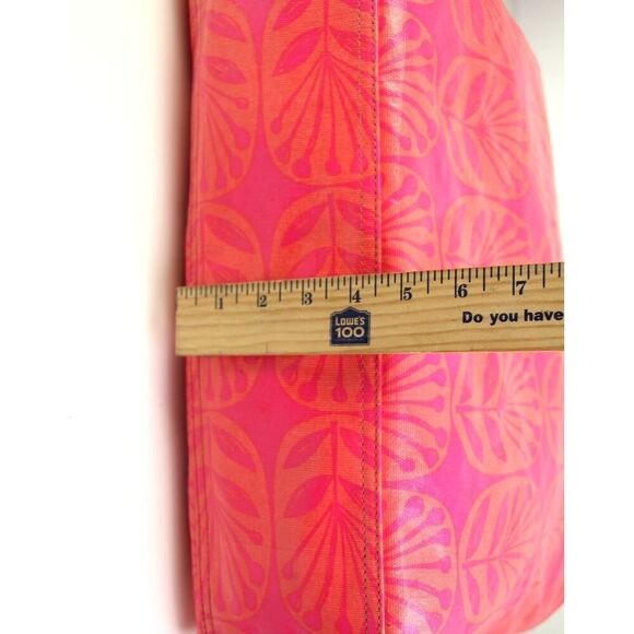 LARGE Sigrid Olsen COATED PINK COTTON BLEND SHOULDER BAG HANDBAG TOTE CARRY ON - Picture 11 of 14